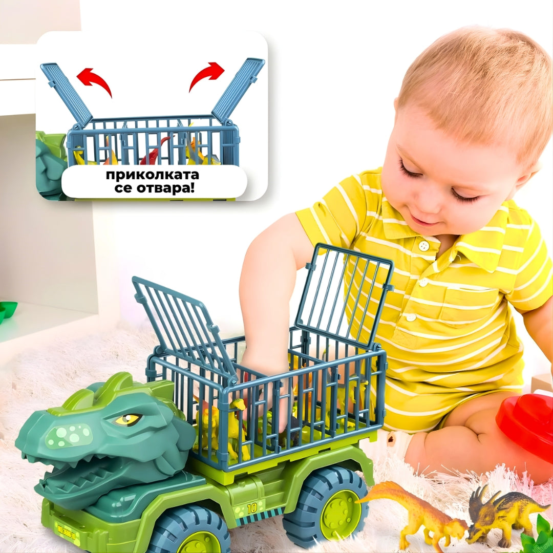 Голем Дино Камион со Диносауроси